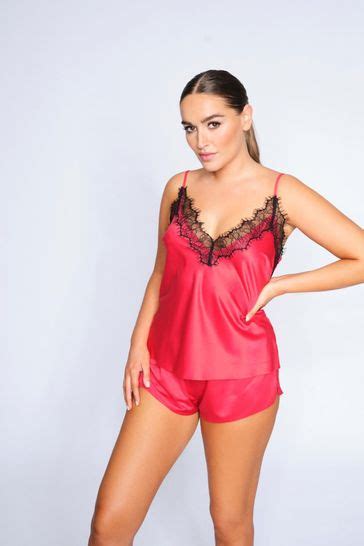 buy ann summers red cerise lace and satin cami set from the next uk online shop