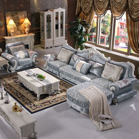 Living Room European Sectional Sofa Set In High Quality