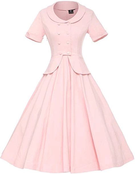 gowntown women s vintage 1950s retro rockabilly prom dresses pink medium at amazon women s cl