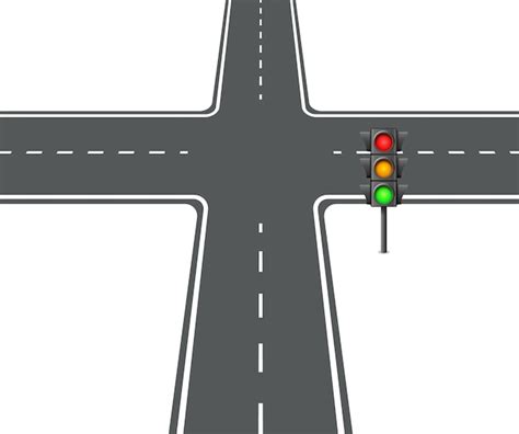 Traffic Lights Road Intersection Vectors And Illustrations For Free