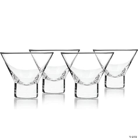 Heavy Base Crystal Martini Glasses By Viski Oriental Trading