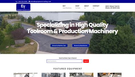 Equipment Trading Web Design In Michigan Digital Marketing Smart