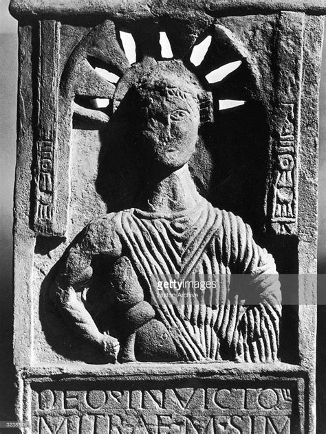 Mithras Persian God Of Light Portion Of One Of Three Altars Found