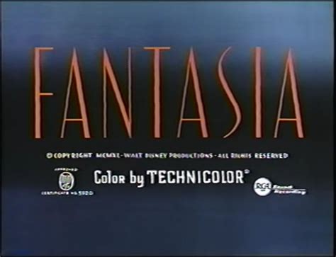 Fantasia Title Card Fantasia Walt Disney Classics Title Card