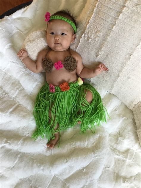 Handmade Baby Hula Outfit Crochet Baby Hawaiian Costume Etsy