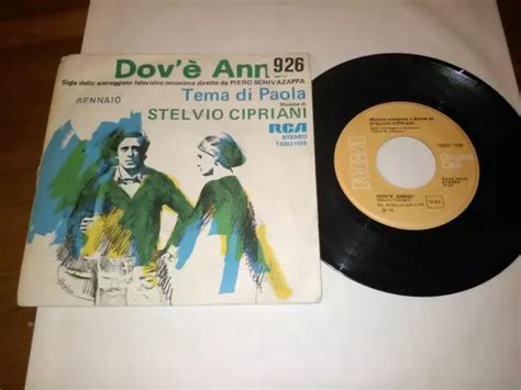 Stelvio Cipriani Dove Anna Tema Di Paola Disco 45 Giri 1976 Italy