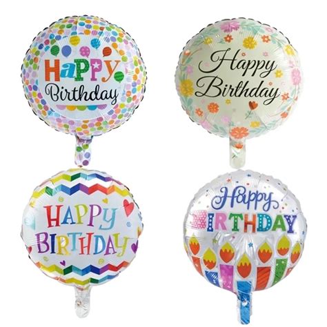 18 Inch Round Happy Birthday Foil Balloons Party Air Globos Birthday