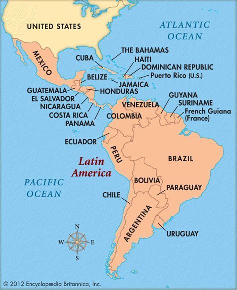 Map Of Latin America In Spanish
