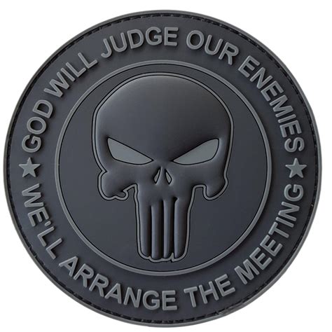 Acu God Will Judge Our Enemies Glow Dark Punisher Devgru Navy Seals Pvc