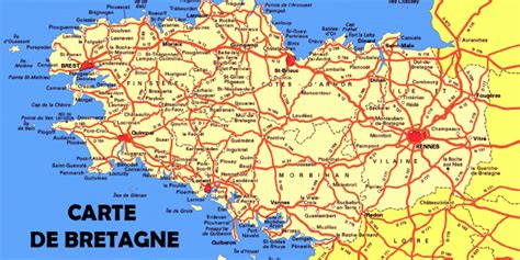 Bretagne Carte De France Vacances Arts Guides Voyages