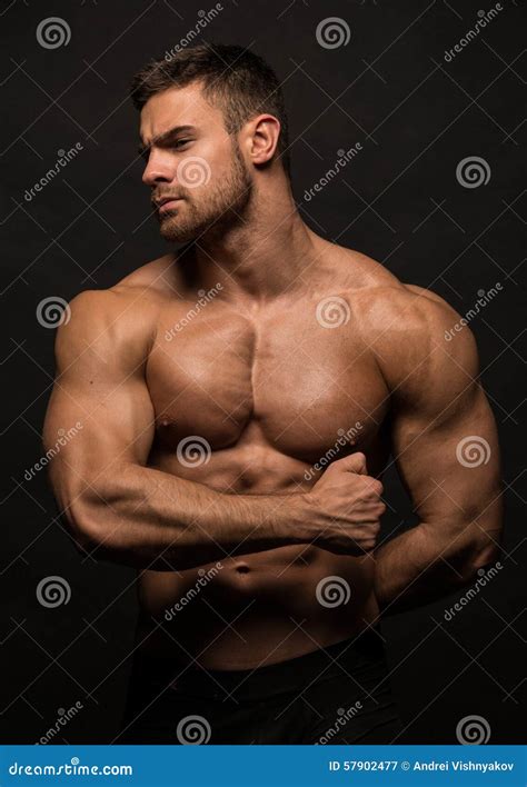 Muscled Male Model Konstantin Kamynin Stock Image Image Of Body