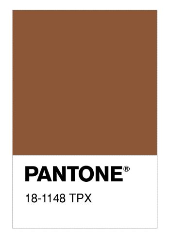Colore Pantone® 18 1148 Tpx Caramel Café Numerosamenteit