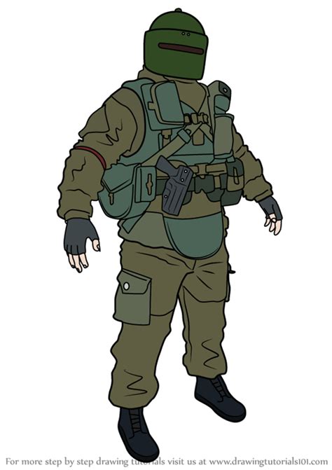 Learn How To Draw Tachanka From Rainbow Six Siege Rainbow