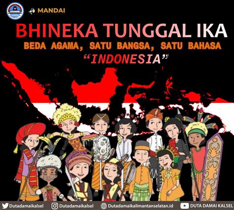 Bhinneka tunggal ika dan peranannya. Poster Bhinneka Tunggal Ika - Duta Damai Kalimantan Selatan