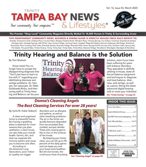 Tampa Bay News And Lifestyles Trinity Edition Vol 16 Issue 3 March