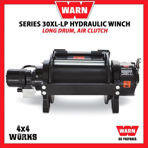 Warn Series 30xl Lp Hydraulic Winch 30000lb Long Drum Air Clutch 4x4