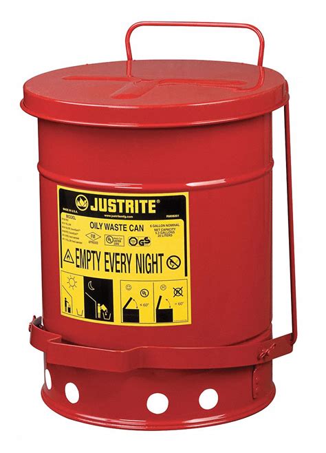 Occupational Health Safety Products Gallon Capacity Justrite Soundguard Galvanized