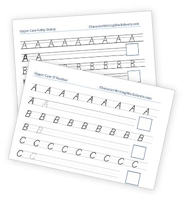 downloads alphabet handwriting practice  writing styles
