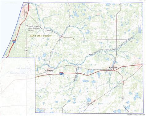 Map Of Van Buren County Michigan Địa Ốc Thông Thái