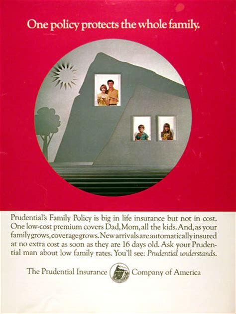 Does prudential have auto insurance? 1970 Prudential Life Insurance Advertising Ad