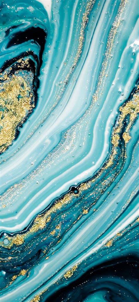 Cool Blue Gold Marble Wallpaper 2022