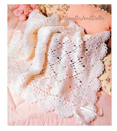 Vintage Crochet Pattern Victorian Eyelet Lace Baby Afghan Etsy