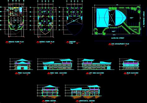 Restaurant Dwg Section For Autocad Designs Cad