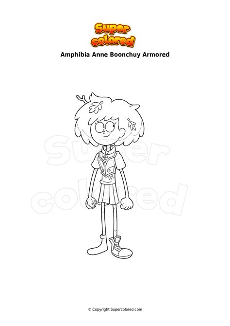 Coloring Page Amphibia Anne Boonchuy Armored Supercolored