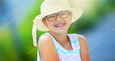 Girlhappy Girl Teen Pre Teen Girl With Glasses Girl With Teeth