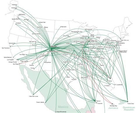 Frontier Airlines June 2012 Route Map