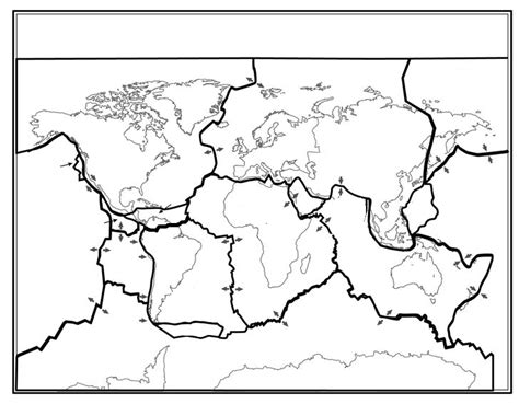 Mapa De Las Placas Tectonicas Para Colorear Background Colorers
