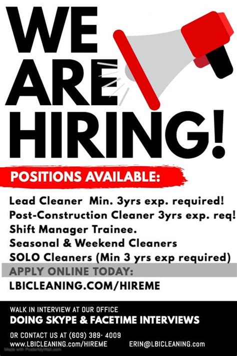 Now Hiring Cleaners Barnegat Nj Patch