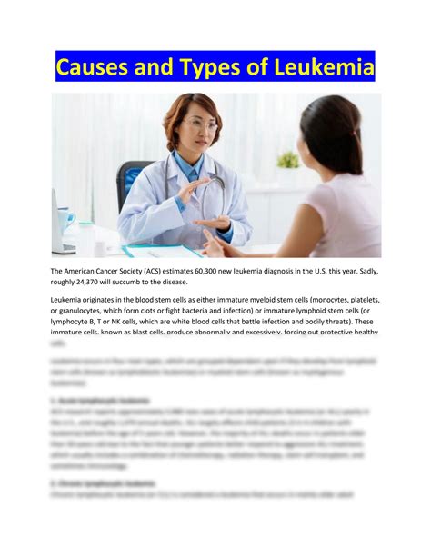 Solution Causes And Types Of Leukemia Studypool