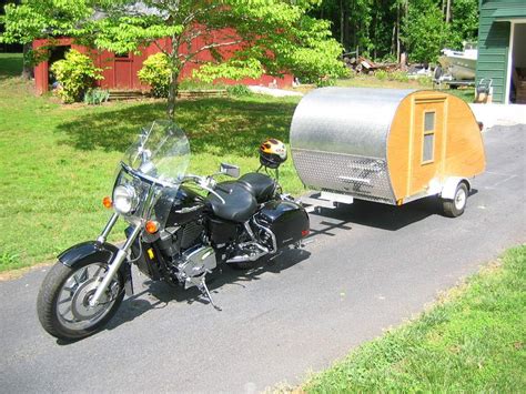 Home Built Teardrop Trailer Made For Towing With A Honda Shadow