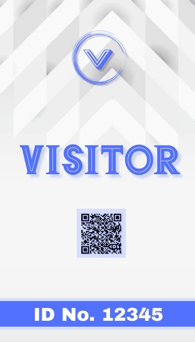 Visitor Id Card Template Postermywall