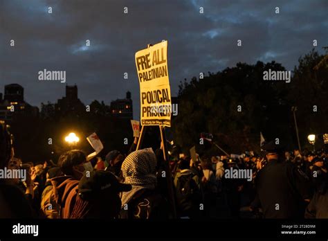 Competing rallies by pro-Palestine and pro-Israel on Washington Square