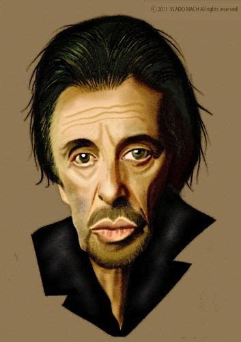 Al Pacino By Vlado Mach Famous People Cartoon Celebrity Drawings