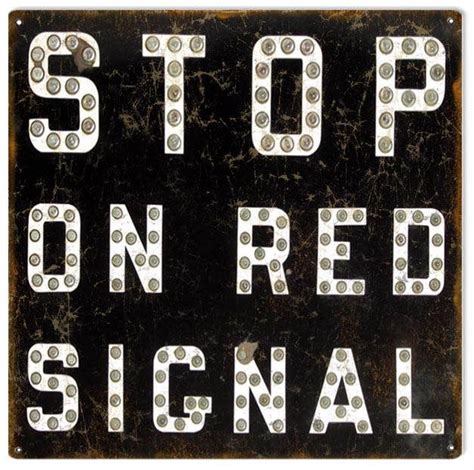 Stop On Red Signal Railroad Sign Aluminum Metal Sign Usa Etsy