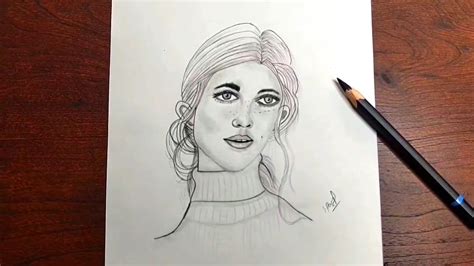 How To Draw A Girl Step By Step Pencil Sketch Drawing Youtube