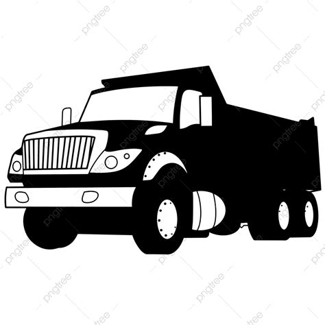 صورة ظلية شاحنة الأمريكية الشاحنة الأمريكية أمريكانو شاحنة نقل Png