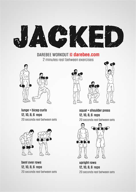 Jacked Workout Full Body Dumbbell Workout Dumbbell Workout Dumbbell Workout Plan