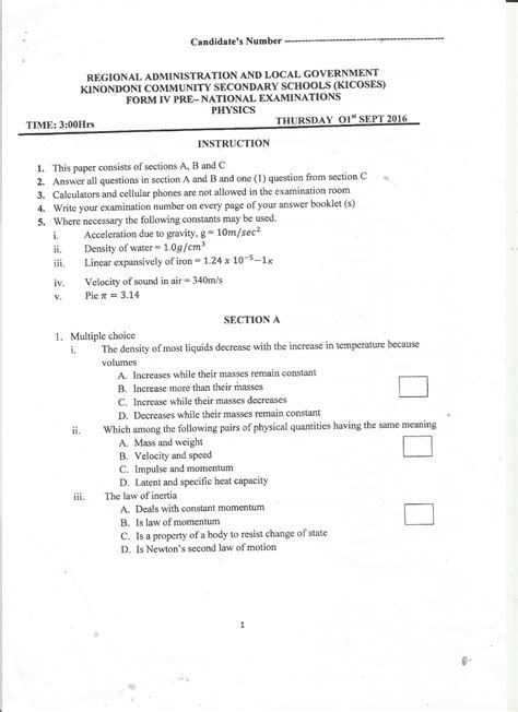 Change in table item page 10 (object distance for microscope: FORM FOUR STUDY NOTES & PAST PAPERS BLOG: PHYSICS FORM IV ...