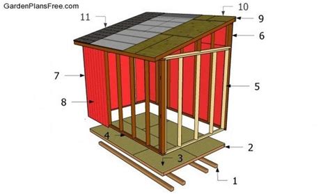 8x12 Lean To Garden Shed Plans Etsy Lean To Shed Plans Lean To