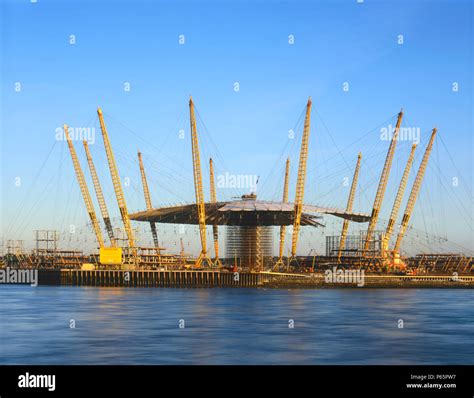 Construction Of The Millennium Dome Greenwich London Uk Stock Photo