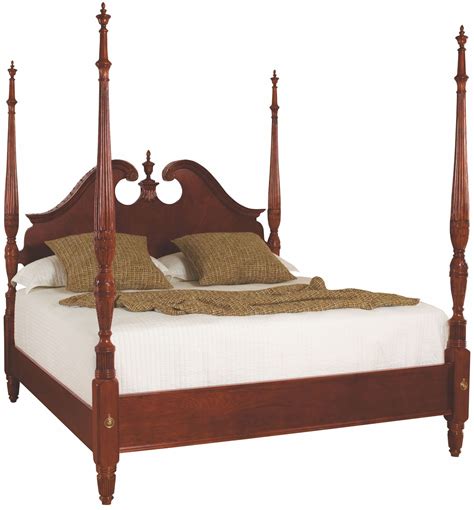 Cherry Grove Classic Antique Cherry King Pediment Poster Bed 791 378r