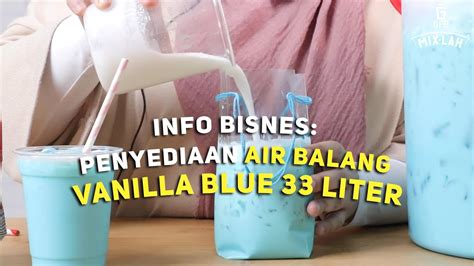 Air Balang Vanilla Blue Padu Resipi Cara Buat Air Balang L Youtube
