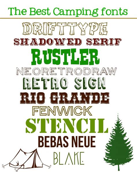 Camping T Shirt Roundup Camping Font Silhouette Fonts Cricut Fonts