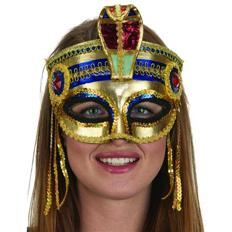 Adults Gold Harem Girl Cleopatra Egyptian Queen Mask Costume Accessory