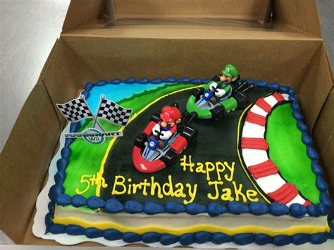 The most common mario birthday cake material is paper. Super Mario Cart kit cake. Decorated by Sonja Holton-Reinhardt | Birthday cake kids boys, Super ...