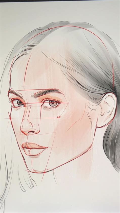 Face Proportions By Nadia Coolrista Face Drawing Drawings Portrait